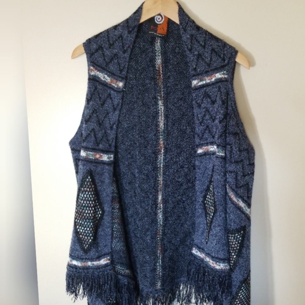 Edin Aztec print open cardigan